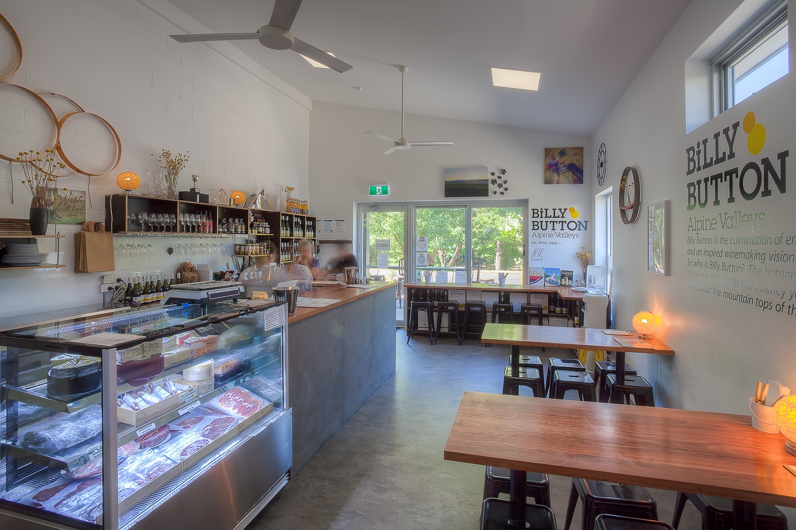 Interior of Billy Button Wines cellar door 